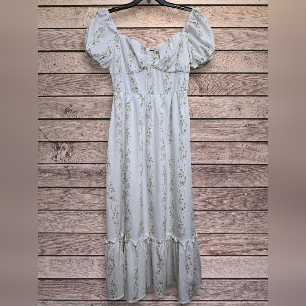 Floral White Maxi Dress
